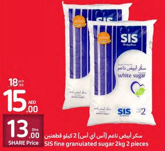Carrefour SIS fine granulated sugar 2kg 2 pieces offer