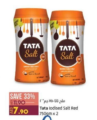 Lulu Hypermarket Tata lodised Salt Red 750gm x 2 offer