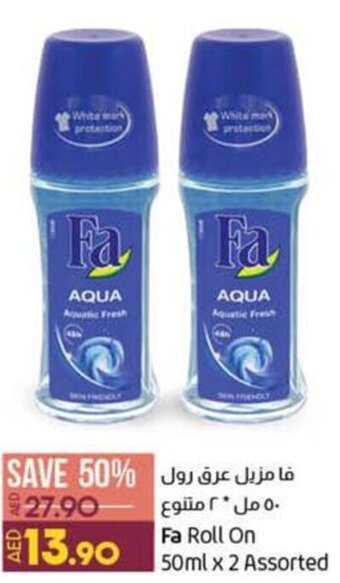 Lulu Hypermarket Fa Roll On 50ml x 2 Assorted offer