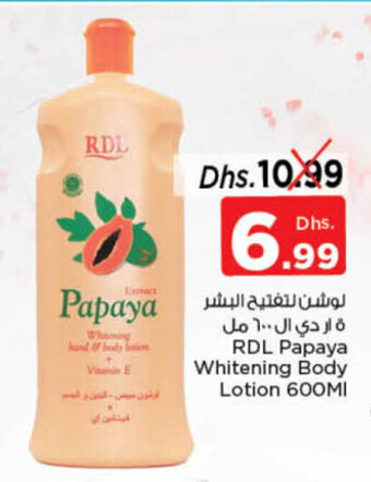 Nesto RDL Papaya Whitening Body Lotion 600Ml offer