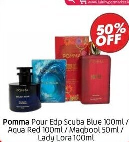 Lulu Hypermarket Pomma Pour Edp Scuba Blue 100ml/ Aqua Red 100ml / Maqbool 50ml / Lady Lora 100ml offer