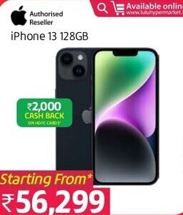 Lulu Hypermarket iPhone 13 128GB offer