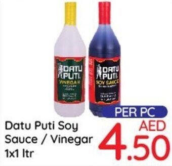 Day To Day Datu Puti Soy Sauce / Vinegar 1x1 ltr offer