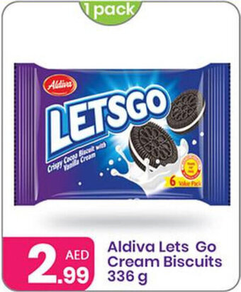 Al Nahda Gift Center Aldiva Lets Go Cream Biscuits 336 g offer