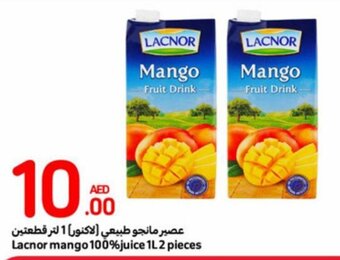 Carrefour Lacnor mango 100% juice 1L offer