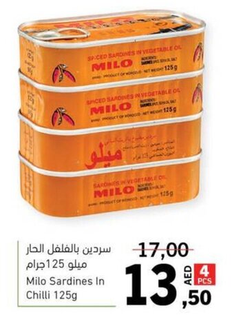 Sharjah Co-op Milo Sardines In Chilli 125g offer