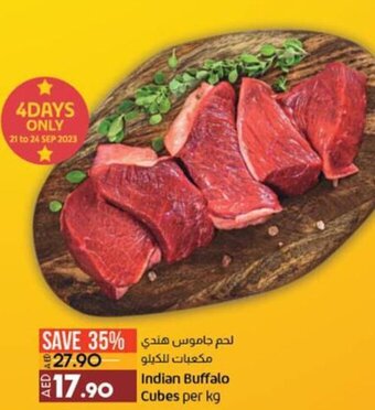 Lulu Hypermarket Indian Buffalo Cubes per kg offer