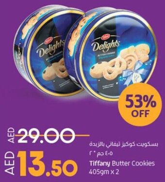 Lulu Hypermarket Tiffany Butter Cookies 405gm x 2 offer