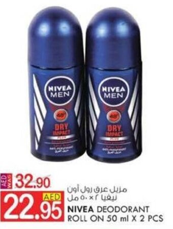 KM Trading NIVEA DEODORANT ROLL ON 50 ml X 2 PCS offer