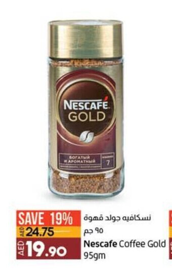 Lulu Hypermarket Nescafe Coffee Gold 95gm offer