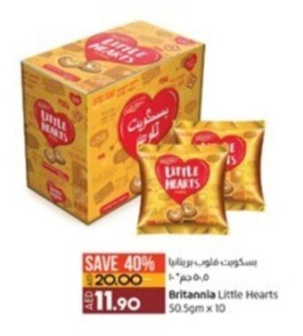 Lulu Hypermarket Britannia Little Hearts 50,5gm x 10 offer