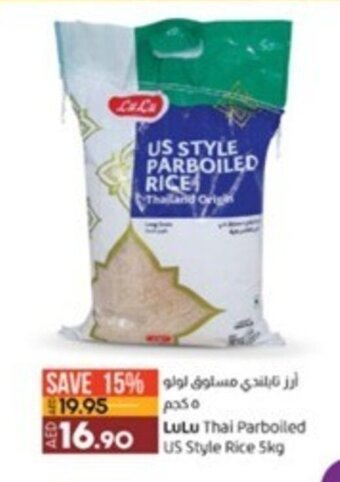 Lulu Hypermarket LuLu Thai Parboiled US Style Rice 5 kg offer