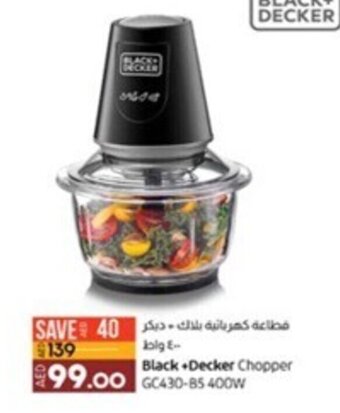 Lulu Hypermarket Black+Decker Chopper GC430-B5-400W offer