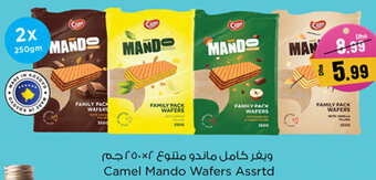 Nesto Camel Mando Wafers Assrtd 2 x 250gm offer
