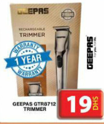 Grand Mall Sharjah GEEPAS GTR8712 TRIMMER offer