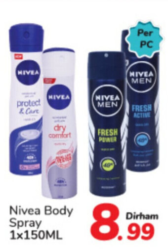 Day To Day Nivea Body Spray 99 1x150ML offer