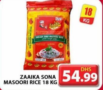 Grand Hyper Market ZAAIKA SONA MASOORI RICE 18 KG offer