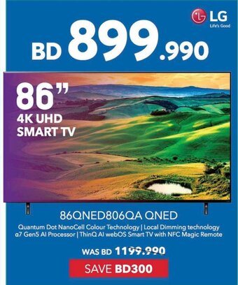 Sharaf DG LG 86" 4K UHD SMART TV offer