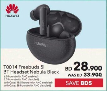 Sharaf DG HUAWEI TO014 Freebuds 5i BT Headset Nebula Black offer