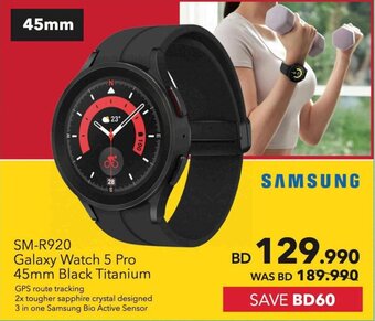 Sharaf DG SAMSUNG SM-R920 Galaxy Watch 5 Pro 45mm Black Titanium offer
