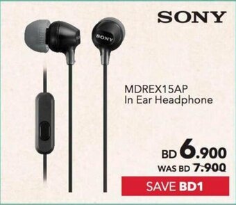 Sharaf DG SONY MDREX15AP In Ear Headphone offer