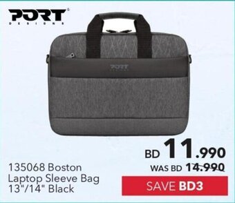 Sharaf DG 135068 Boston Laptop Sleeve Bag 13"/14" Black offer