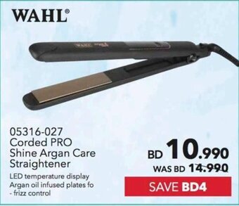 Sharaf DG 05316-027 Corded PRO Shine Argan Care Straightener offer