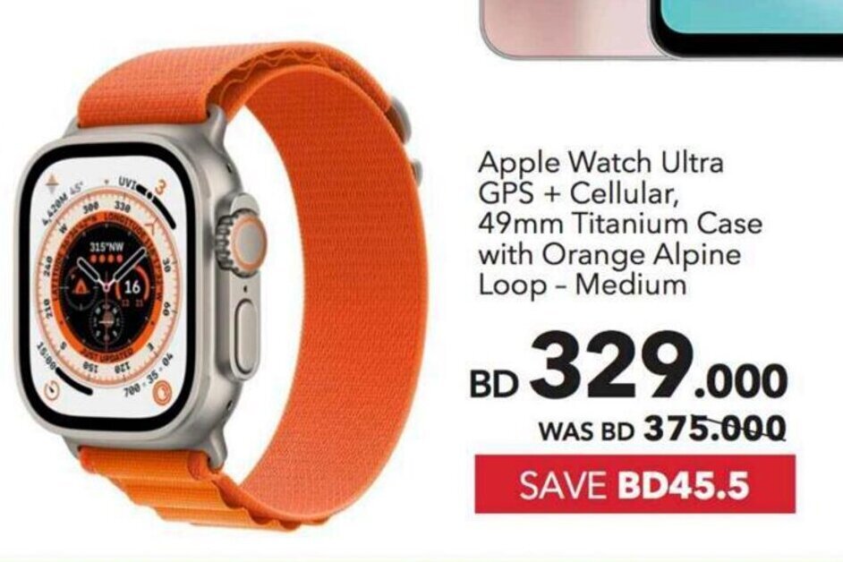 Apple Watch Ultra GPS Cellular 49mm Titanium Case with Orange