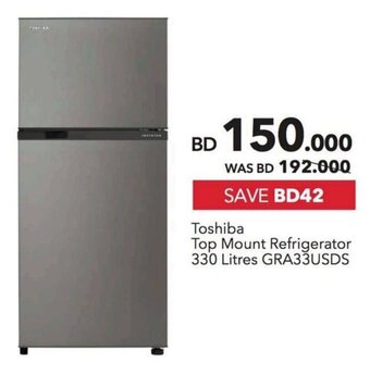 Sharaf DG Toshiba Top Mount Refrigerator 330 Litres GRA33USDS offer