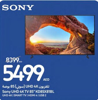 Carrefour Sony UHD 4K TV 85" KD85X81BL offer