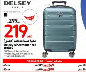 Carrefour Delsey Air Armour hard trolley offer