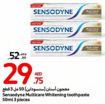 Carrefour Sensodyne Multicare Whitening toothpaste 50ml 3 pieces offer