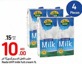 Carrefour Nada UHT milk full cream 1L offer