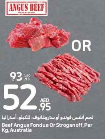 Carrefour Beef Angus Fondue Or Stroganoff, offer