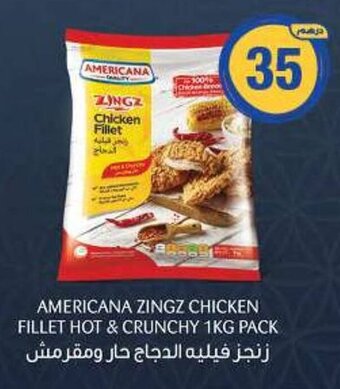 Emirates Co-op AMERICANA ZINGZ CHICKEN FILLET HOT & CRUNCHY 1KG PACK offer