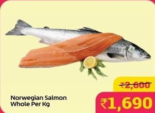 Lulu Hypermarket Norwegian Salmon Whole offer