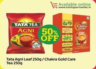 Lulu Hypermarket Tata Agni Leaf 250g/Chakra Gold Care Tea 250g offer