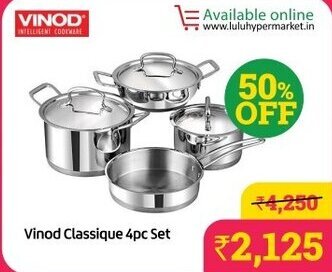 Lulu Hypermarket Vinod Classique 4pc Set offer
