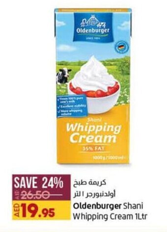 Lulu Hypermarket Oldenburger Shani Whipping Cream 1Ltr offer