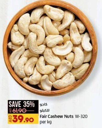 Lulu Hypermarket Fair Cashew Nuts W-320 offer