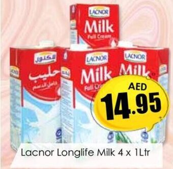 Amber Lacnor Longlife Milk 4 x 1 Ltr offer