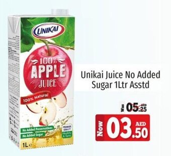 Kenz Hypermarket Unikai Juice No Added Sugar 1Ltr Asstd offer