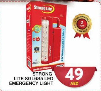 Grand Hyper Market STRONG LITE SGL685 LED EMERGENCY LIGHT offer