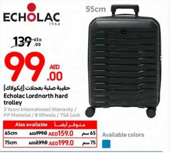Carrefour Echolac Lordnorth hard trolley 55 cm offer