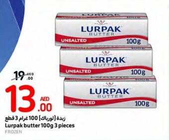 Carrefour Lurpak butter 100g 3 pieces offer