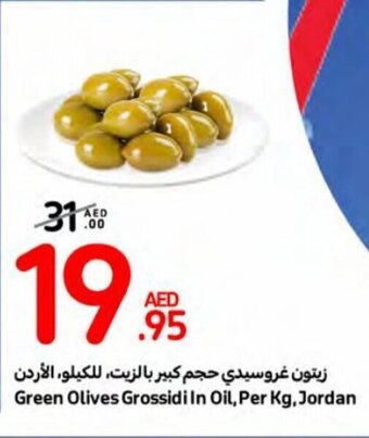 Carrefour Green Olives Grossidi In Oil offer