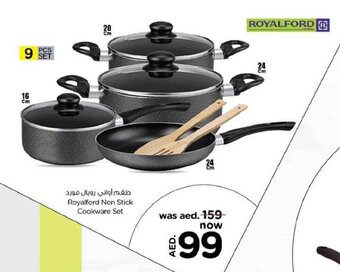 Nesto Royalford Non Stick Cookware 9 pcs Set offer