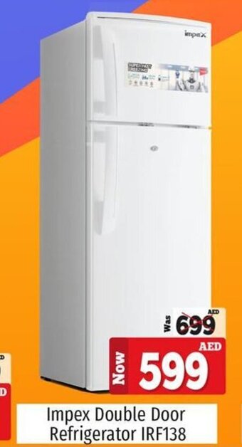Kenz Hypermarket Impex Double Door Refrigerator IRF138 offer