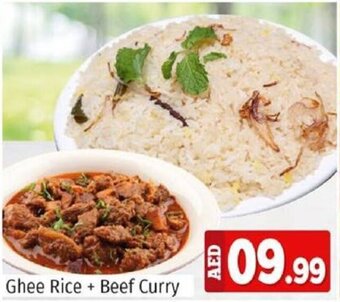 Kenz Hypermarket Ghee Rice + Beef Curry offer