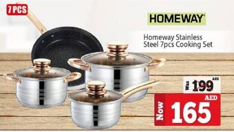 Kenz Hypermarket Homeway Stainless Steel 7pcs Cooking Set offer